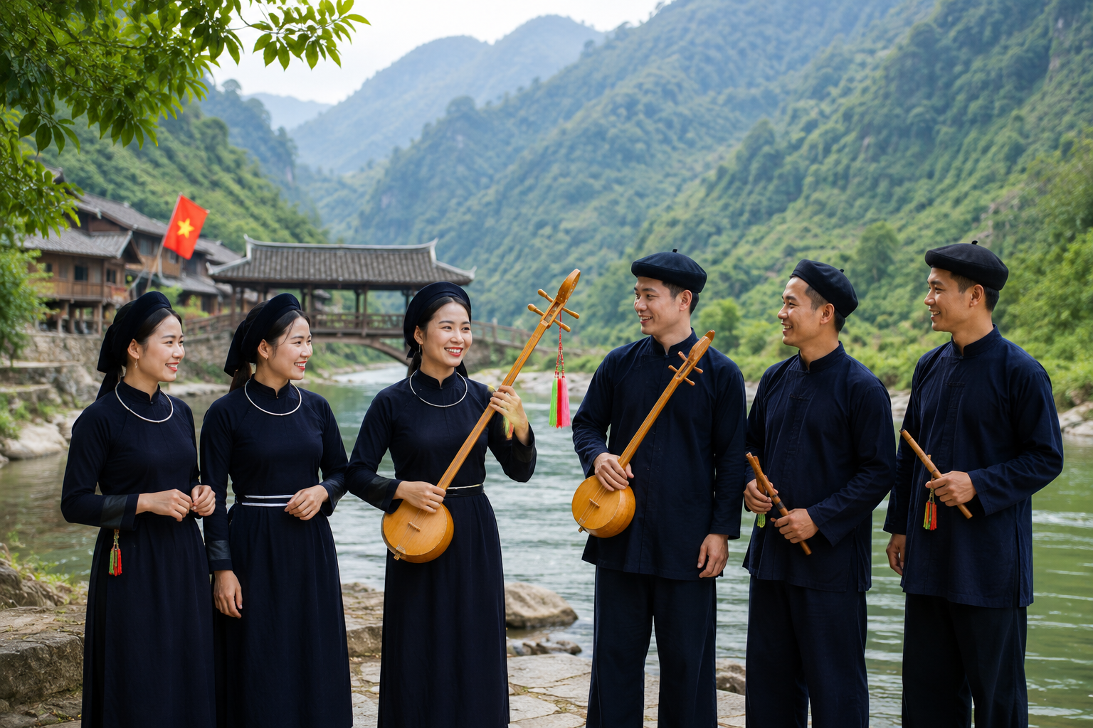 Sắc màu văn hóa trang phục tày