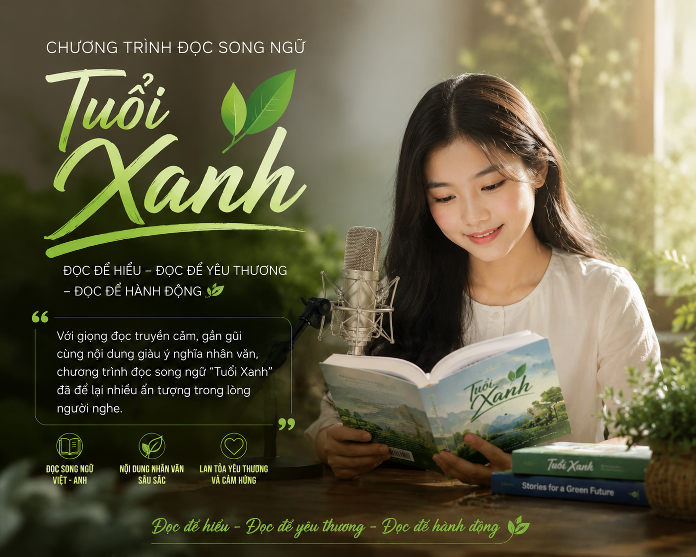 Lan tỏa thông điệp tích cực từ chương trình đọc song ngữ “Tuổi Xanh”