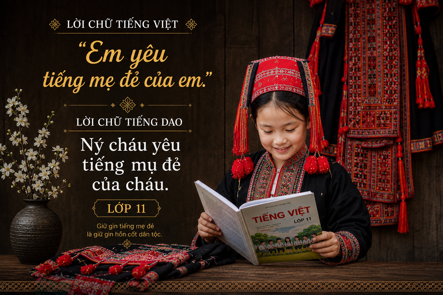 “Em yêu tiếng mẹ đẻ của em.”